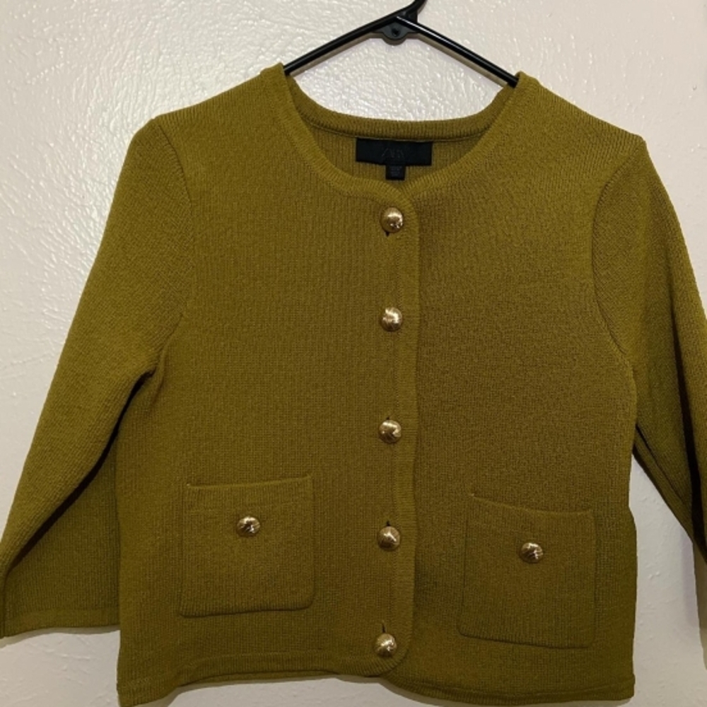Zara Mustard Knit Sweater
